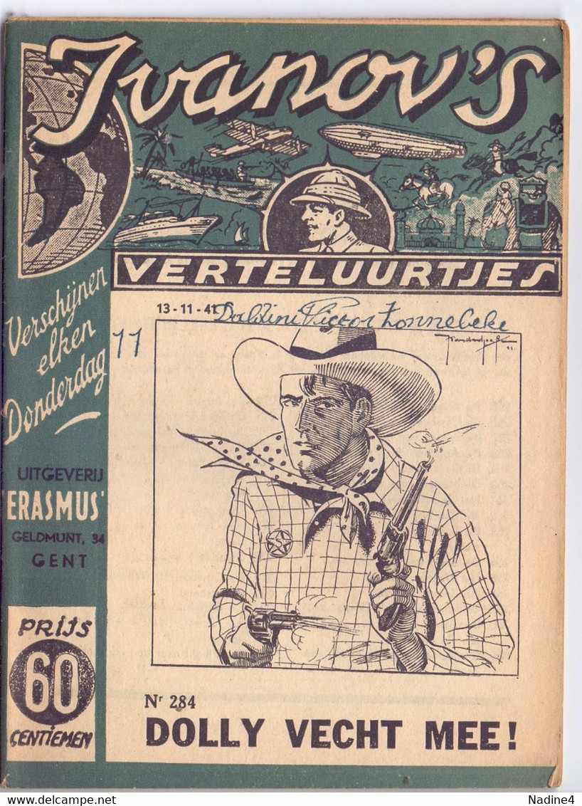 Tijdschrift Ivanov's Verteluurtjes - N° 284 - Dolly Vecht Mee - Sacha Ivanov - Uitg. Erasmus Gent - 1941 - Giovani