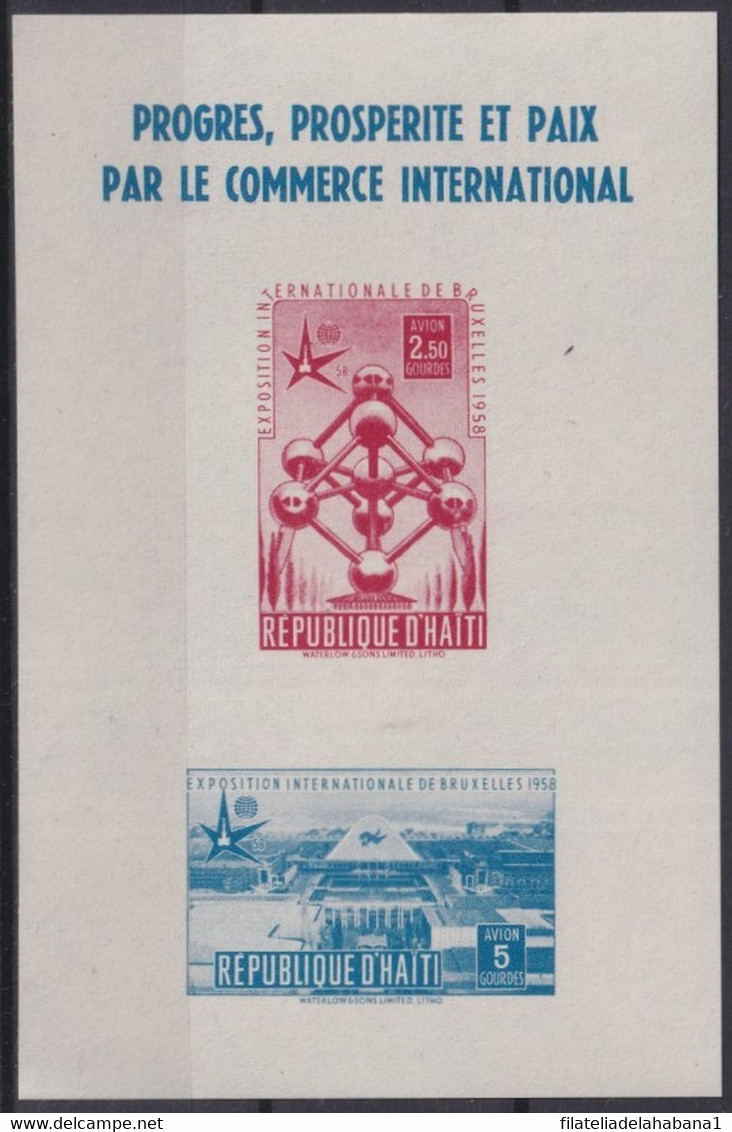 F-EX33697 HAITI MNH 1958 WORLD EXPO BRUXELLES BELGIUM BELGIQUE. - 1958 – Bruselas (Bélgica)