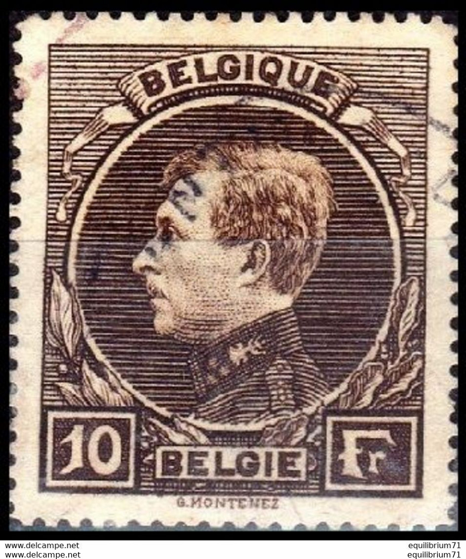 289° - Le Roi / Z.M. Koning / Der König / The King - Albert I - "Type Montenez" - BELGIQUE / BELGIË / BELGIEN - 1929-1941 Grande Montenez