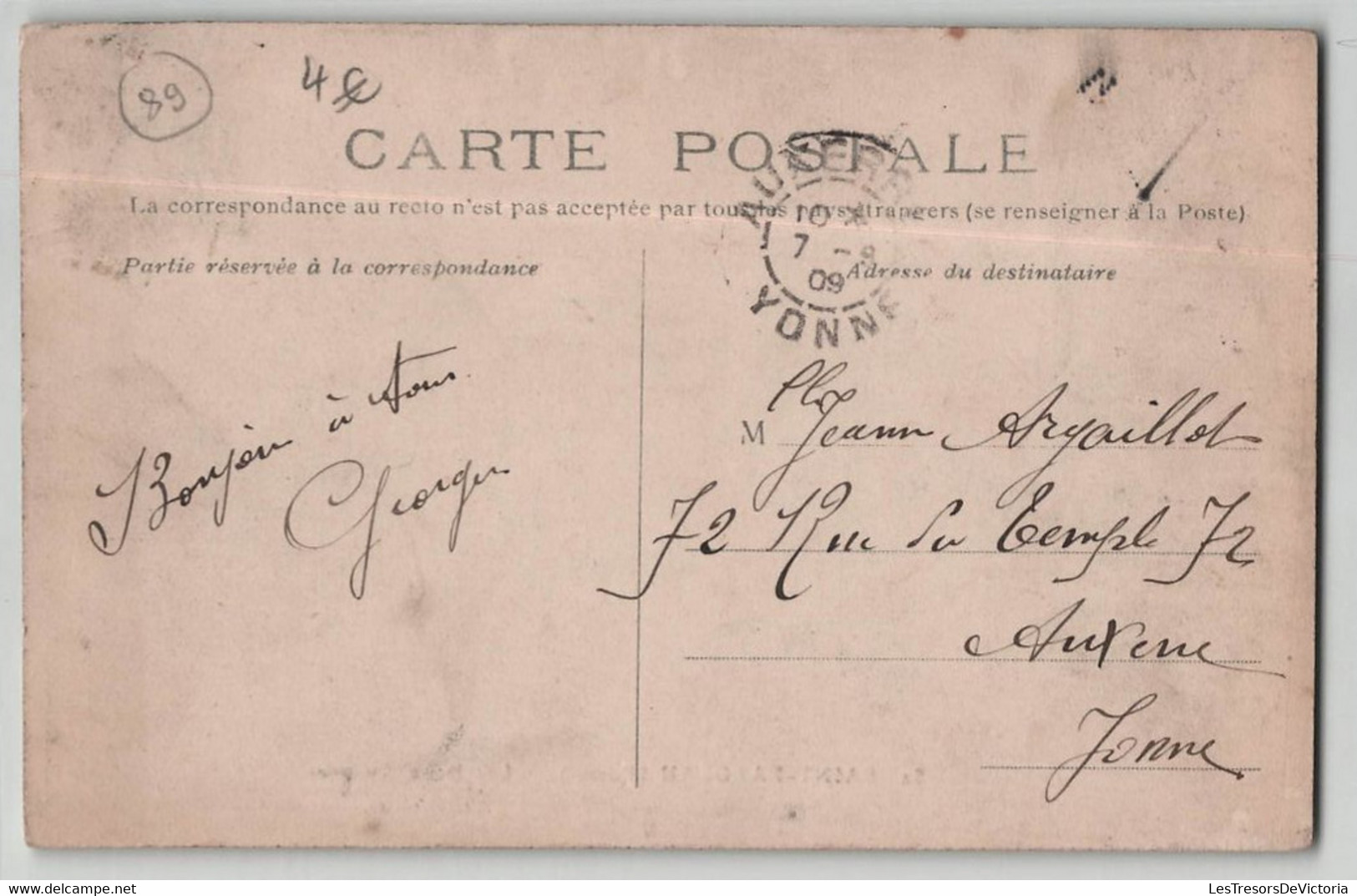 CP France - Saint Fargeau - Yonne - Les Deux Avenues - Caléche - Chevaux - Machavoine Photo édit - 1909 - Saint Fargeau
