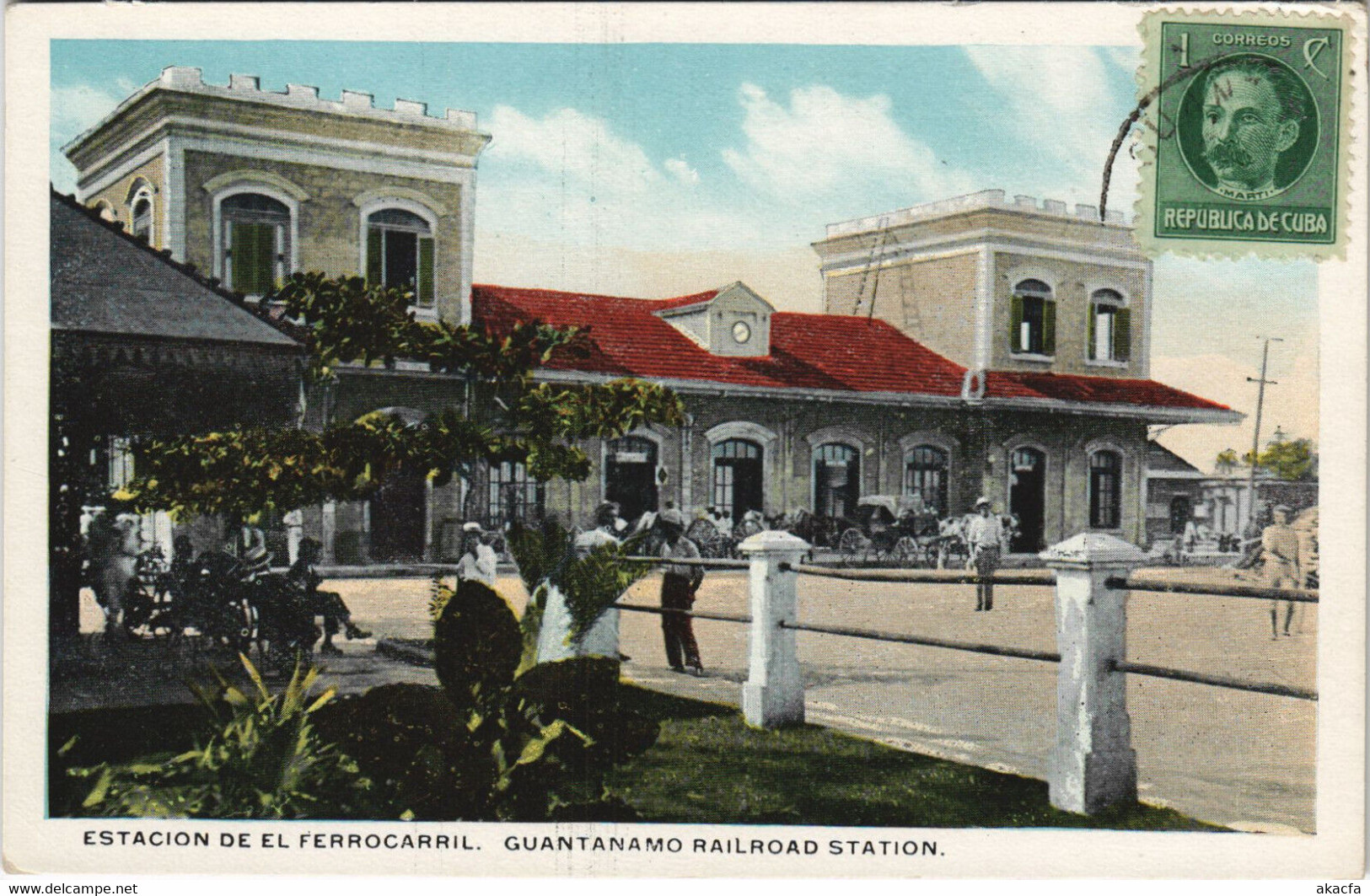 PC CUBA, ESTACION DE EL FERROCARRIL, GUANTANAMO, Vintage Postcard (b42813) - Cuba