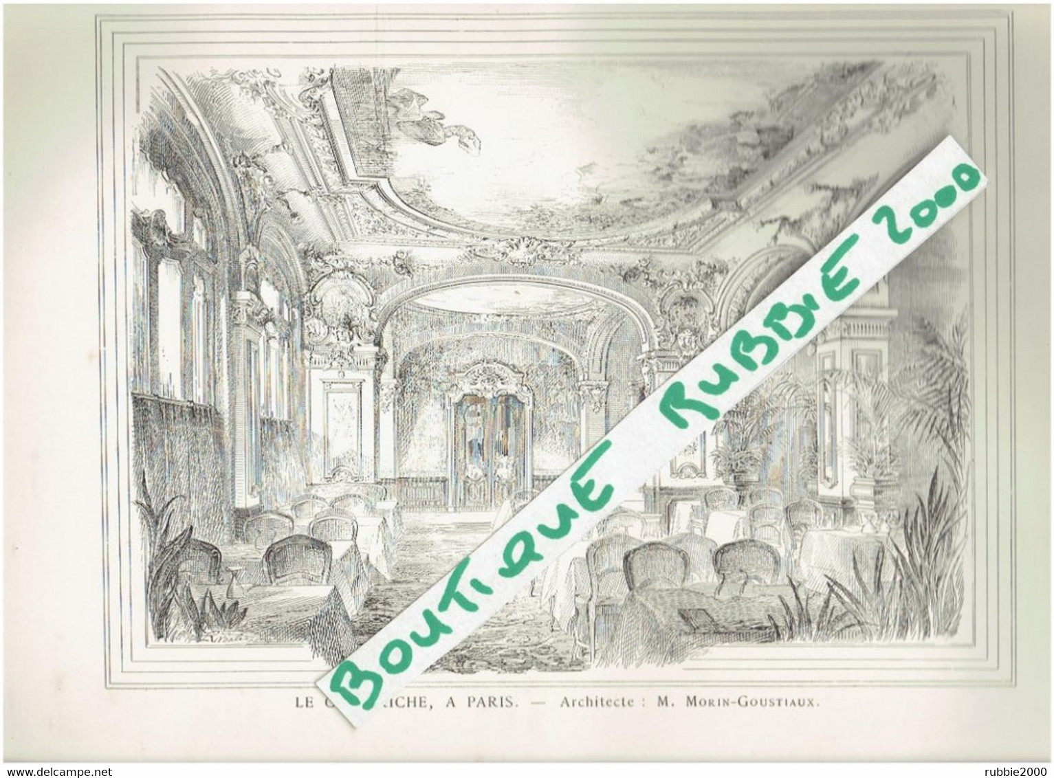 3 DESSINS 1899 PARIS 9° LE CAFE RICHE 16 BOULEVARD DES ITALIENS ET 1 RUE LE PELTIER ARCHITECTE MORIN GOUSTIAUX - Paris