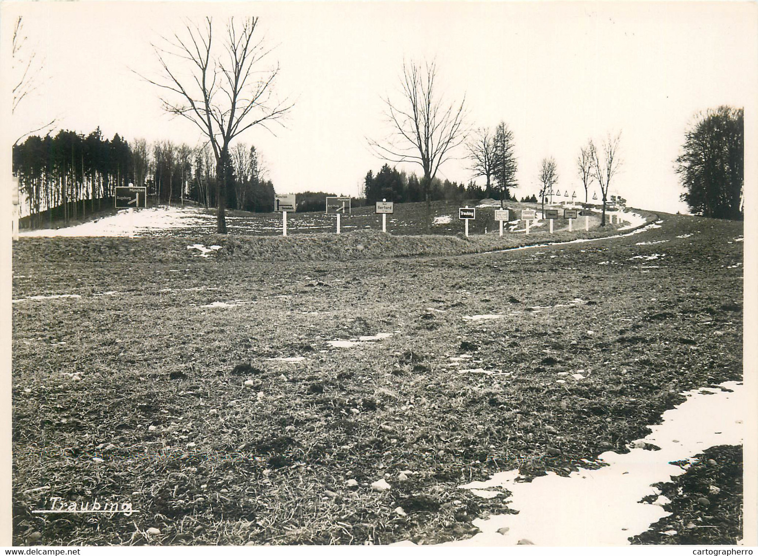 Original Foto Germany Olympiastrasse Olympiastraße Construction Site 1935 TRAUBING - Tutzing