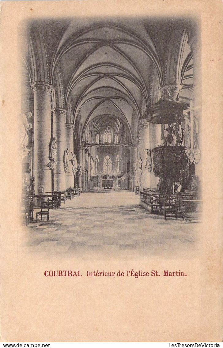 CPA - COURTRAI - LOT DE 3 Cartes Eglise Hotel De Ville Et Chateau - Dos Non Divisé - Kortrijk