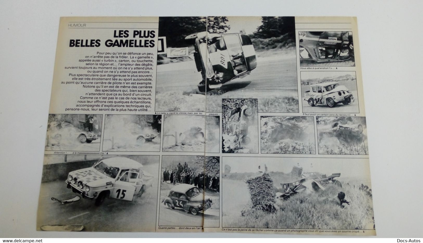 Coupure De Presse De 1977 Les Plus Belles Gamelles En Courses Automobiles - Andere & Zonder Classificatie