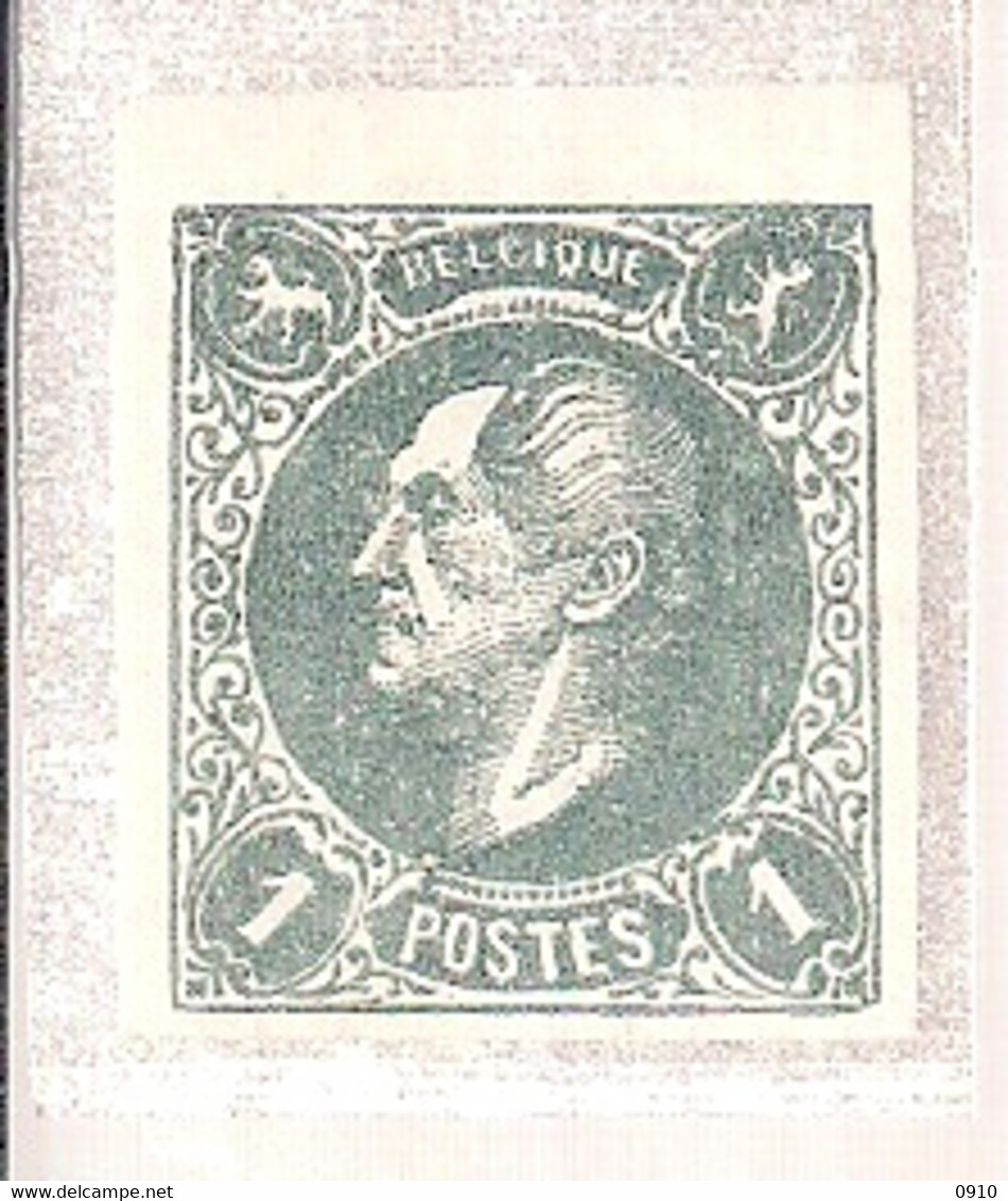 WEDSTIJD PROEF FISCH 1864 1 CT DONKERGROEN - Proofs & Reprints