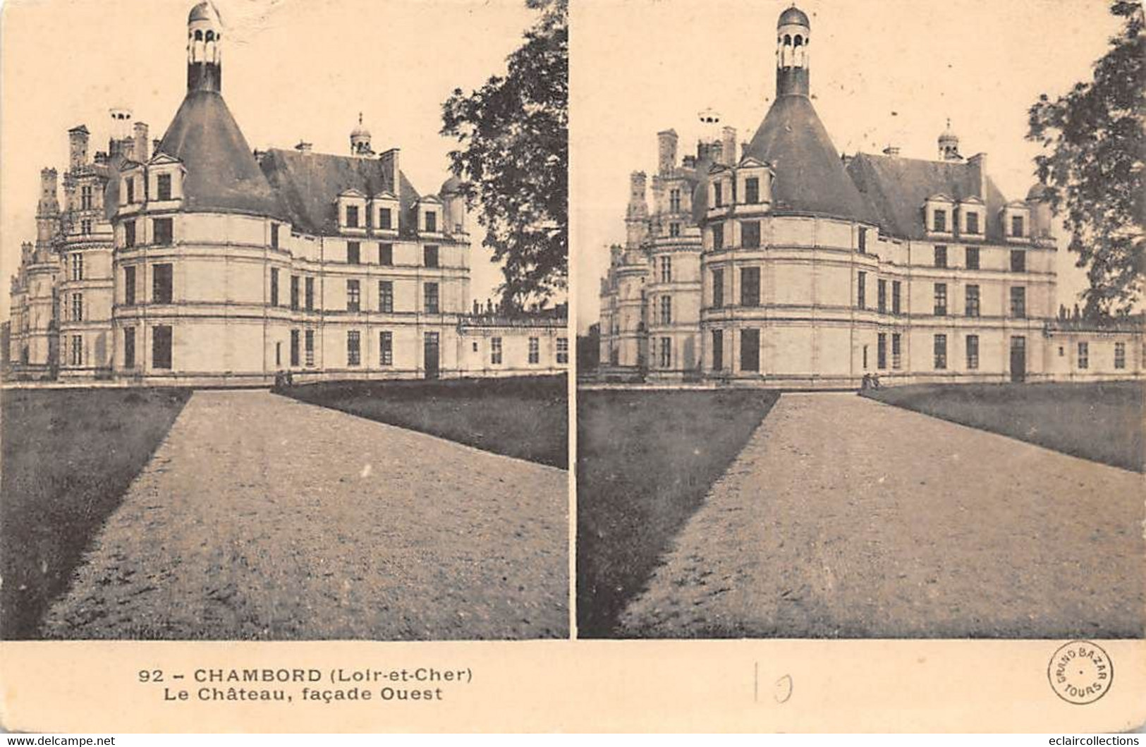 Cartes Stéréos.   5  Cartes   Tours Militaires.  Chambord Et Château D'Aulnay Dpt 28   (voir Scan) - Cartoline Stereoscopiche