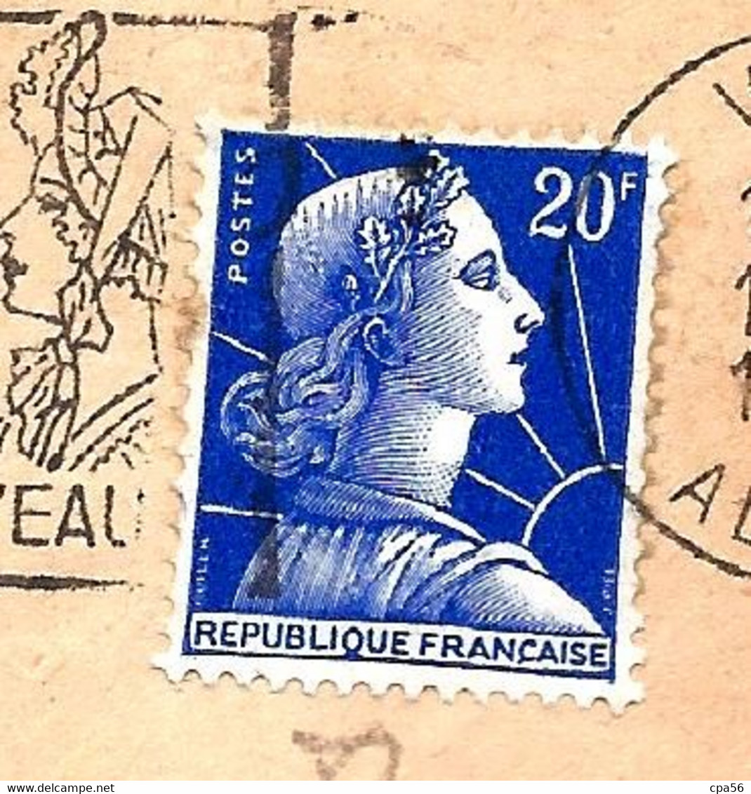 20F MULLER Type II - Sur Enveloppe LABORATOIRES PHAGOGÈNE NICE 1957 - 1955-1961 Maríanne De Muller