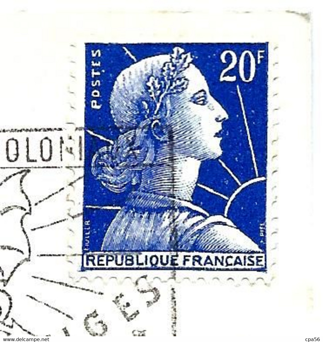 20F MULLER Type II - Sur Enveloppe 1958 - 1955-1961 Marianne (Muller)