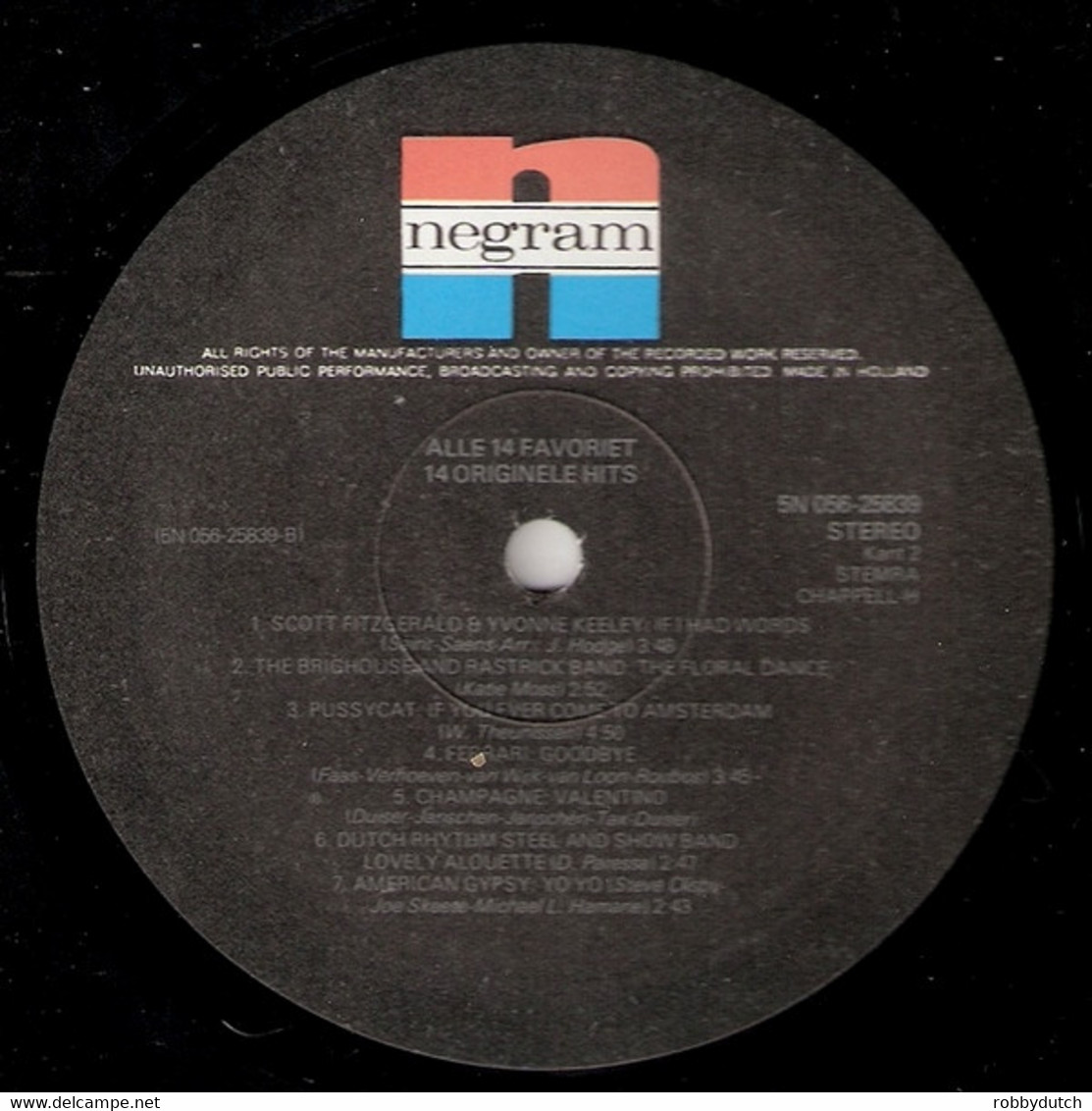 * LP *  ALLE 14 FAVORIET (Holland 1977) - Compilaties
