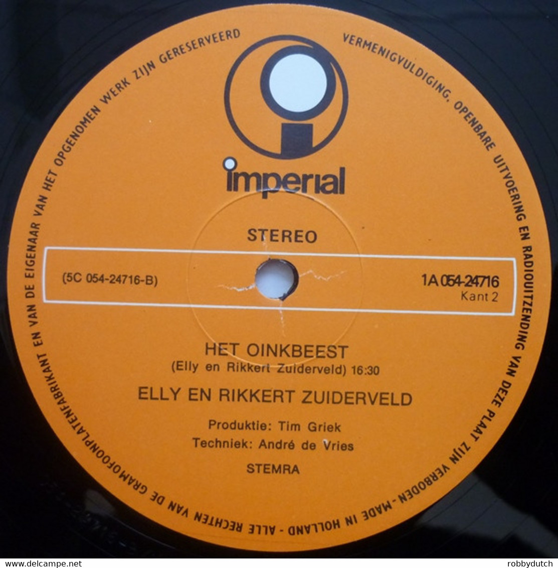 * LP *  ELLY EN RIKKERT ZUIDERVELD - HET OINK-BEEST (Holland 1972 EX-) - Kinderlieder