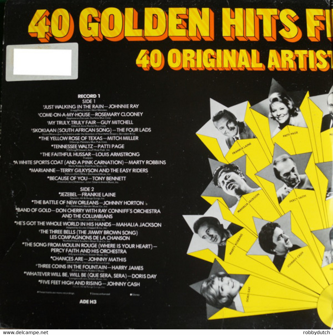 * 2LP * 40 GOLDEN HITS FROM THE 50's & 60's (Europe 1973) - Compilations