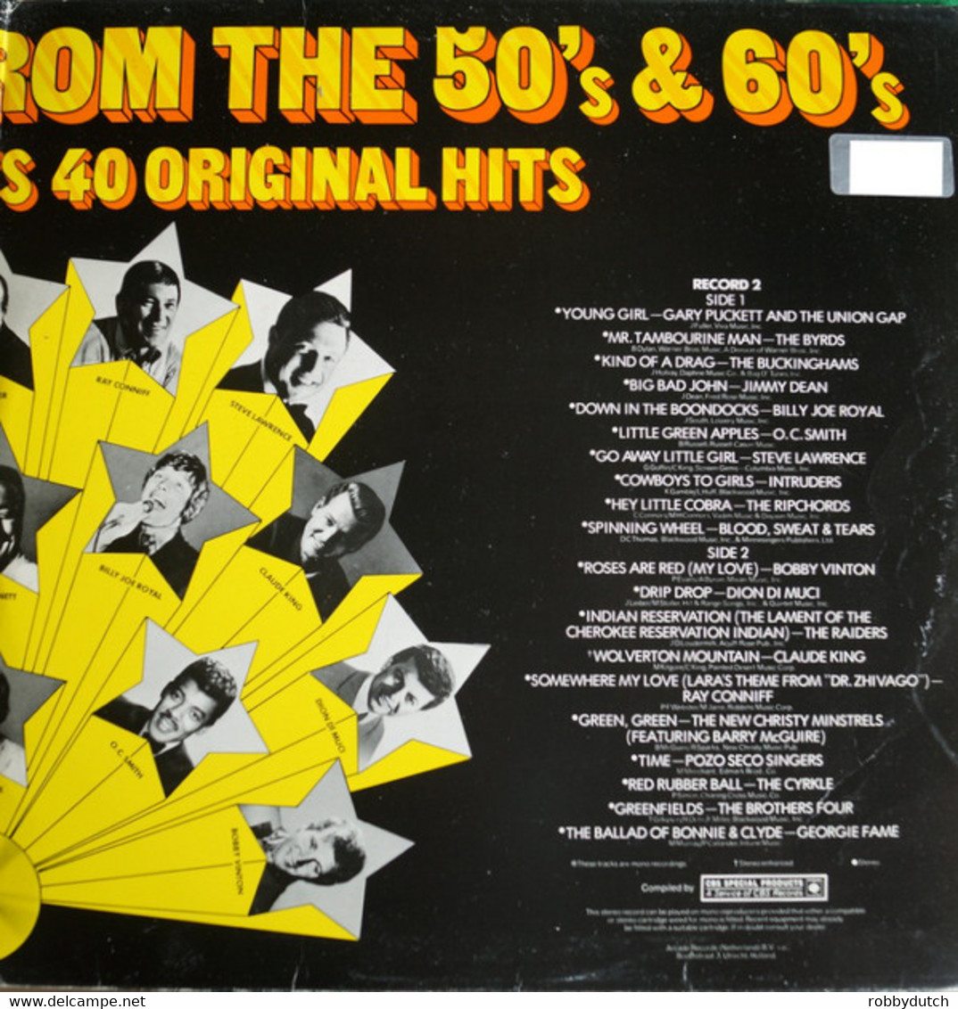 * 2LP * 40 GOLDEN HITS FROM THE 50's & 60's (Europe 1973) - Compilations