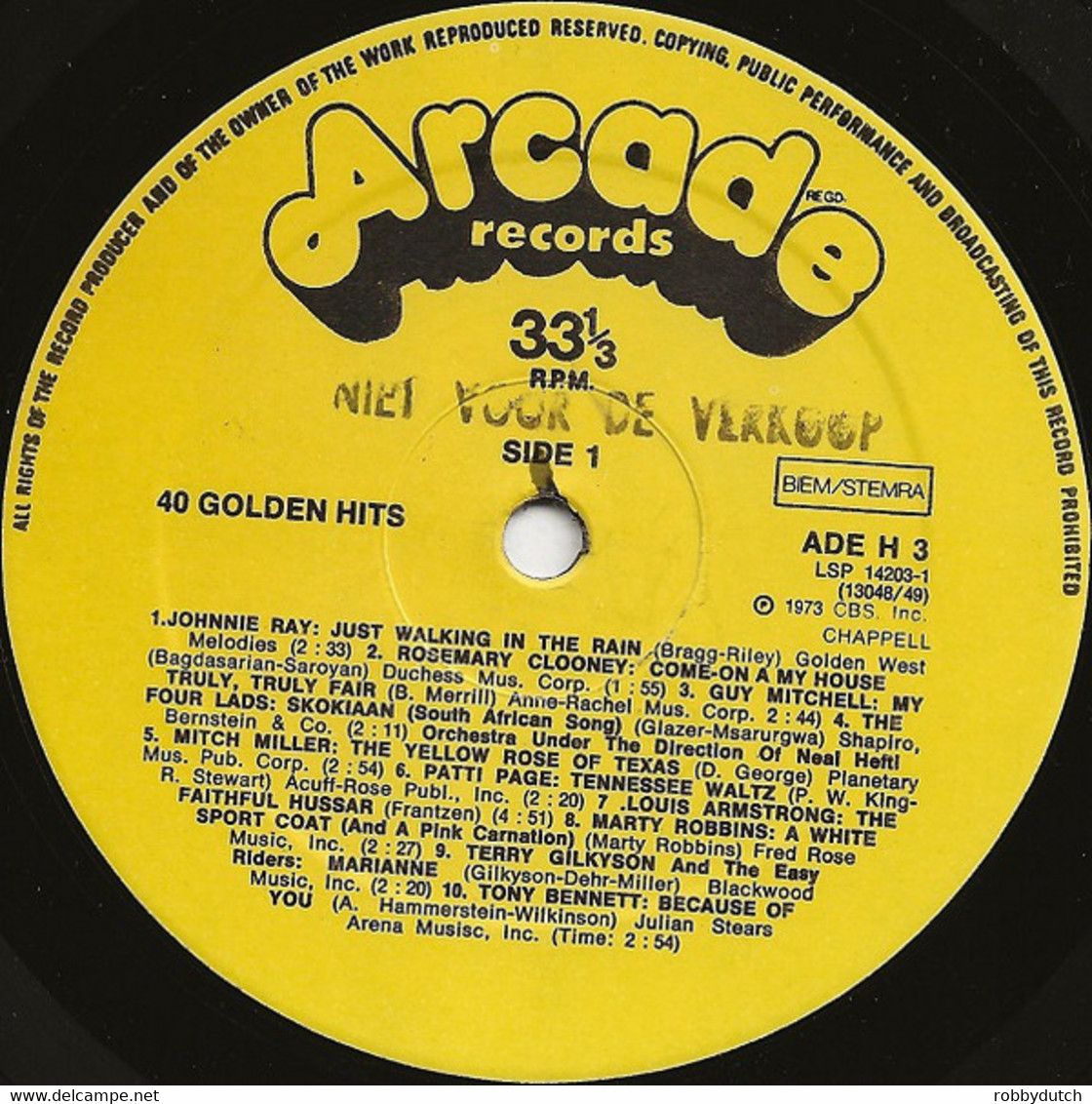 * 2LP * 40 GOLDEN HITS FROM THE 50's & 60's (Europe 1973) - Compilations