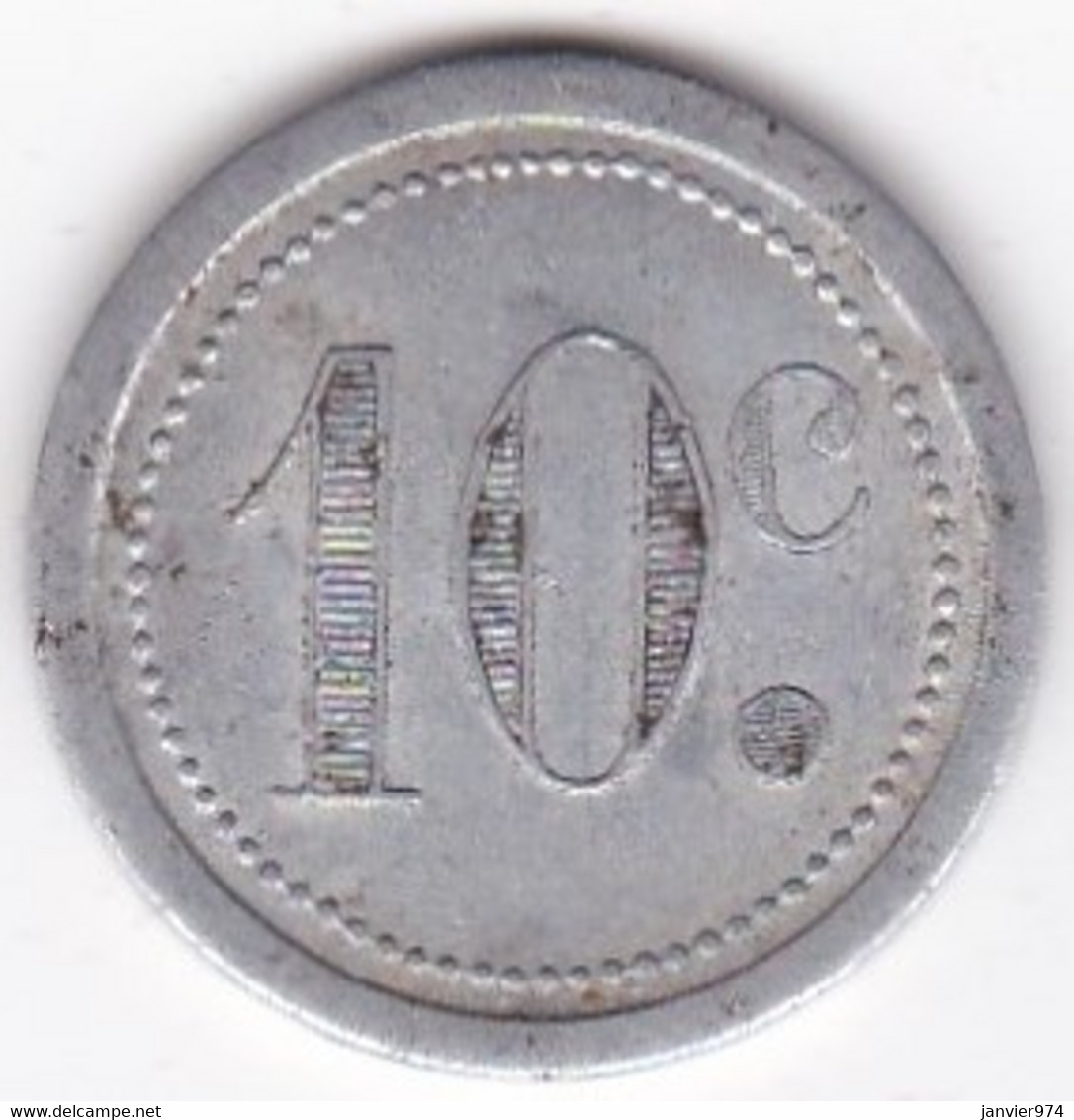 34 Hérault . FLORENSAC. CAFE HOTEL DE LA GRILLE  10 Centimes , En Aluminium - Monétaires / De Nécessité