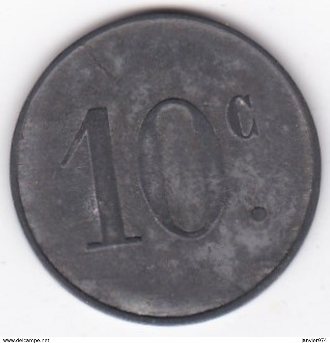 34. Hérault. Lespignan. La Populaire. 10 Centimes, En Zinc - Monetary / Of Necessity