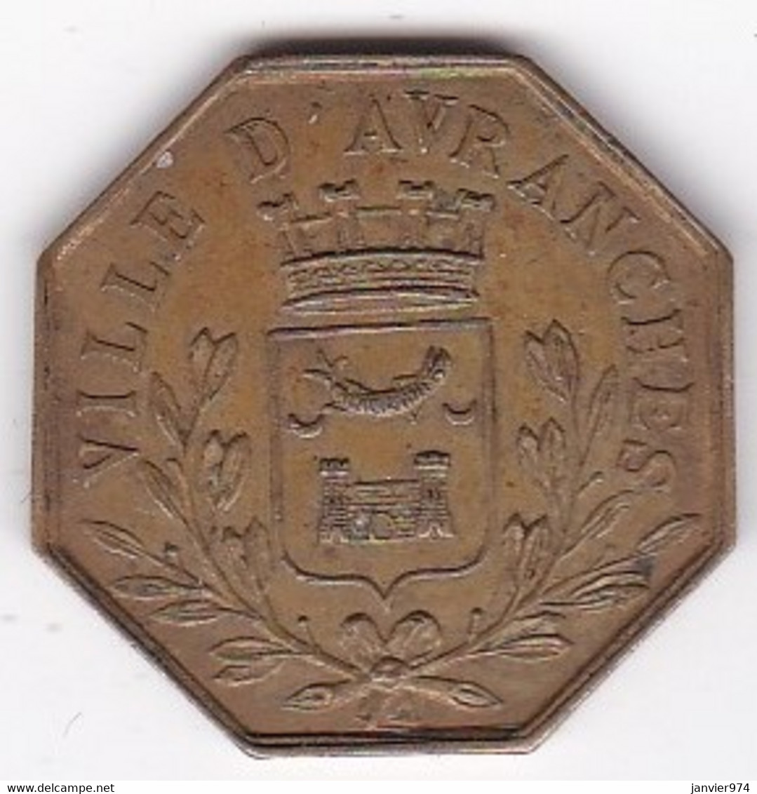 50 Manche. Ville D’Avranches , Comité Des Fêtes, 30 Centimes , En Laiton - Monetary / Of Necessity