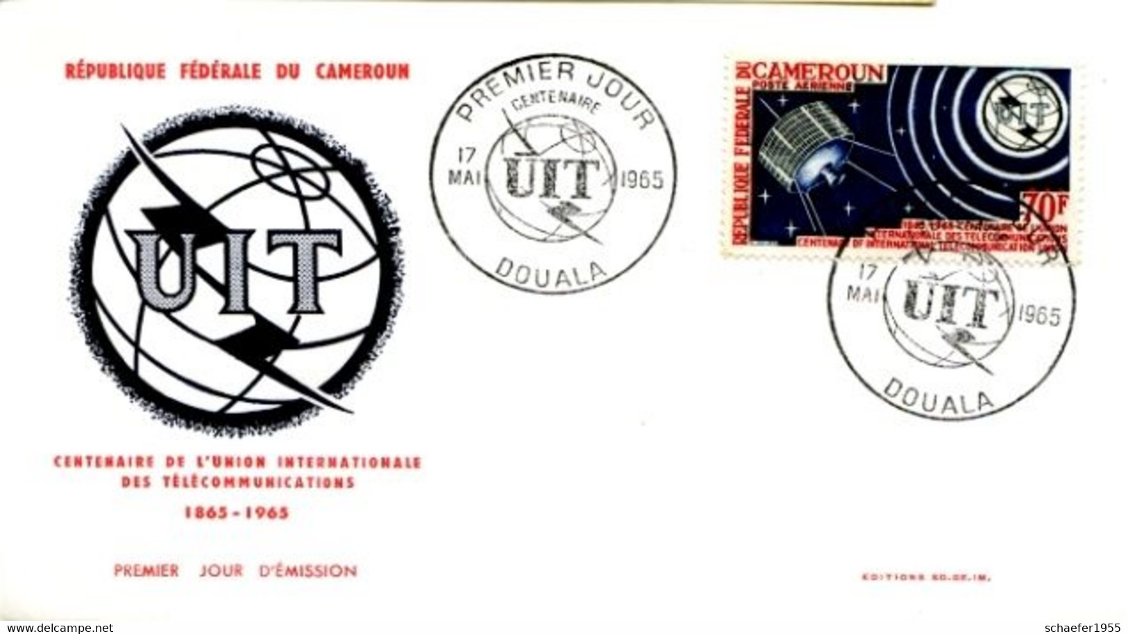 Cameroun, Kamerun 1965 UIT FDC + 2x Stamp - Africa