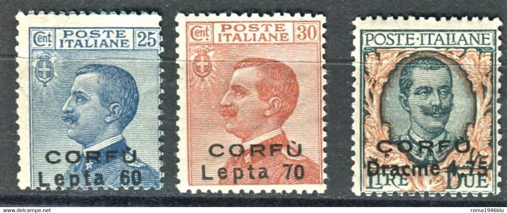 CORFU 1923 NON EMESSI 3 V. ** MNH - Corfu