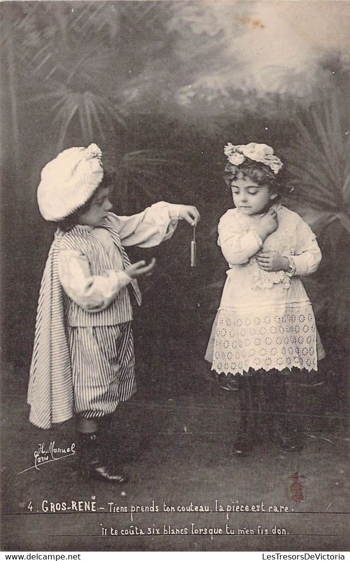 CPA - ENFANTS - MARINETTE ET GROS RENE 4 Dos Non Divisé - Colecciones, Lotes & Series