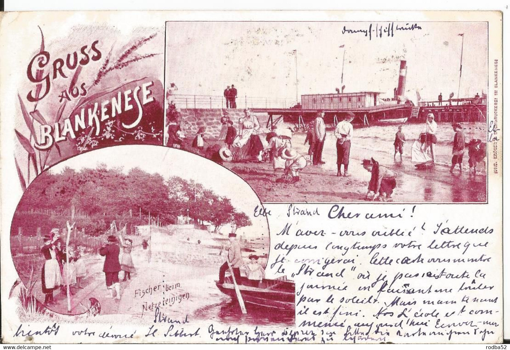 CPA -  AK - Gruss Aus Blankenese - Voyagé En 1900 - Blankenese