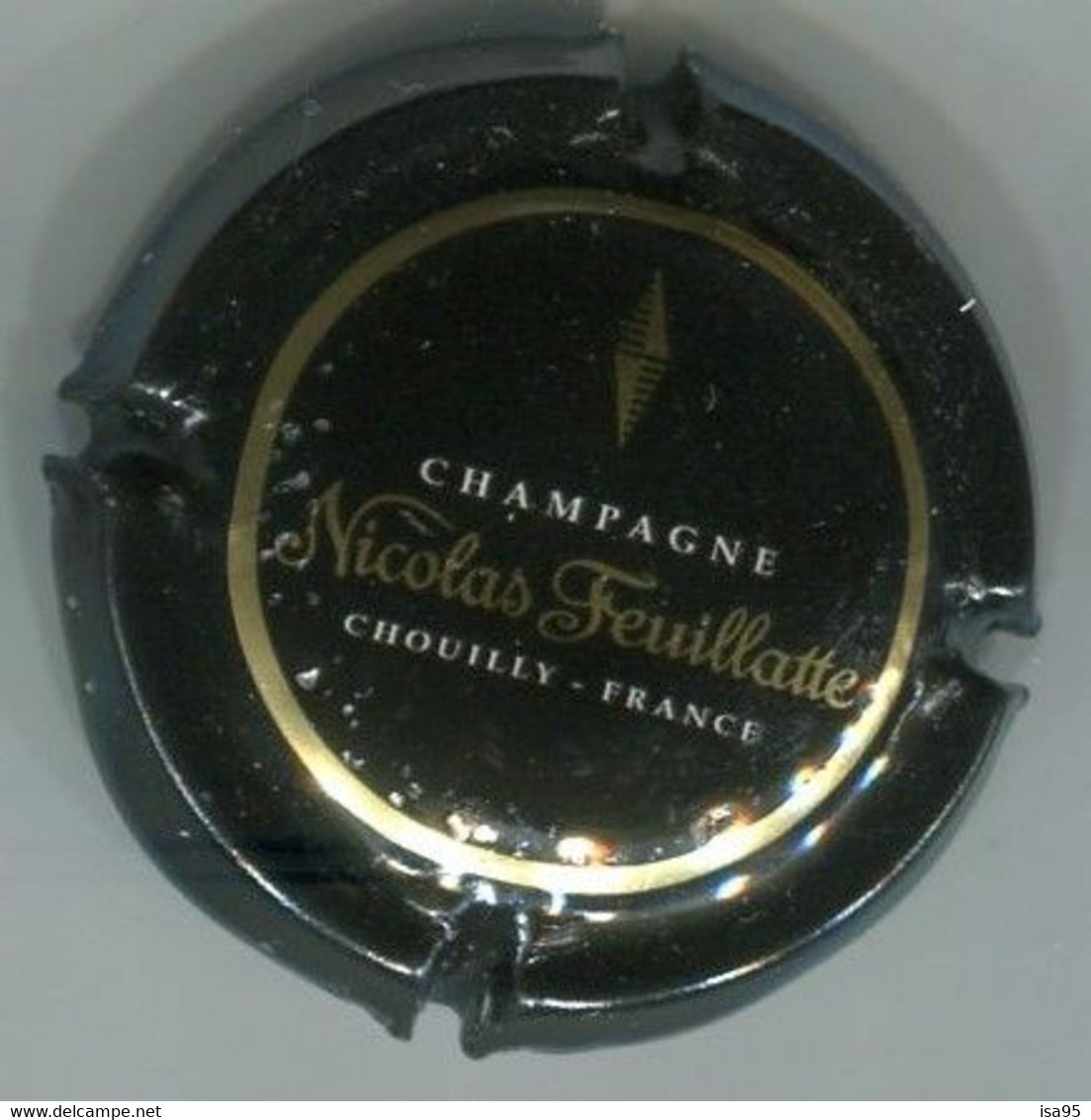 CAPSULE-CHAMPAGNE FEUILLATTE NICOLAS N°50a E Sous A Ctr. Noir Centre Noir - Feuillate