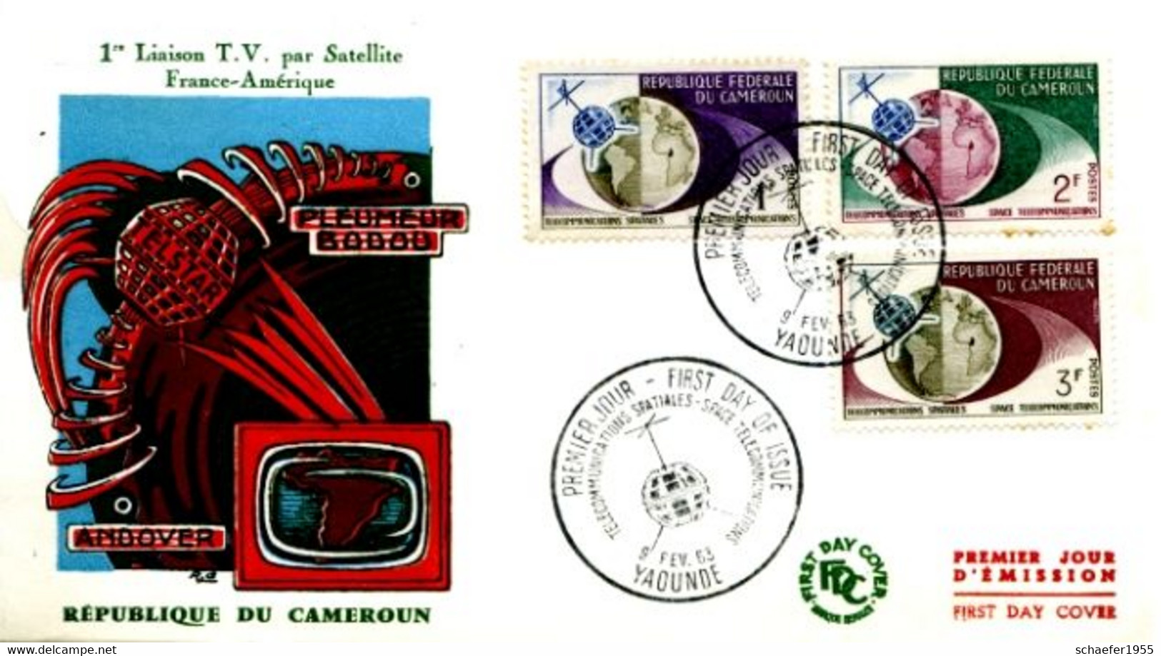 Cameroun, Kamerun 1963 Telecommunication 2x FDC + Stamps Perf - Afrique