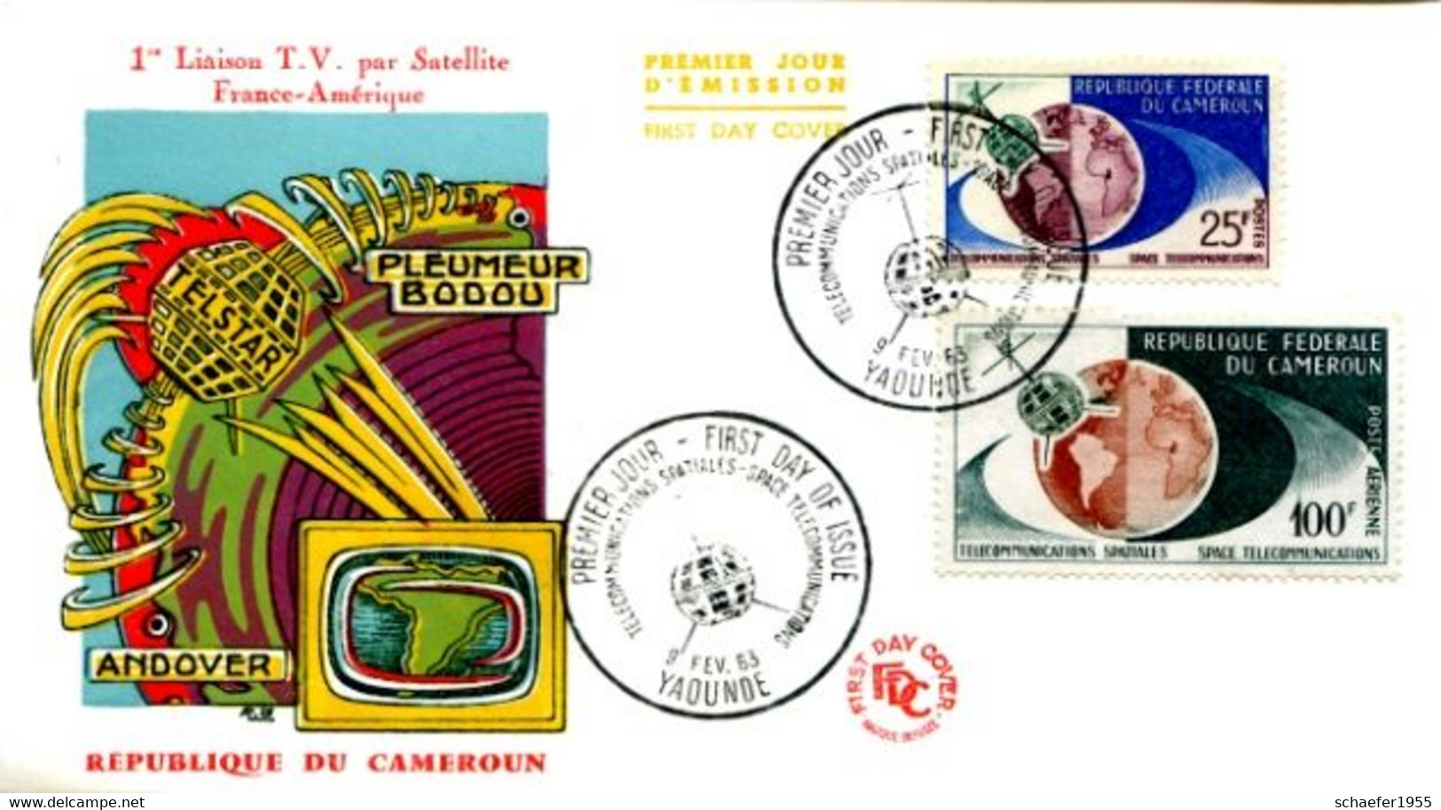 Cameroun, Kamerun 1963 Telecommunication 2x FDC + Stamps Perf - Afrika