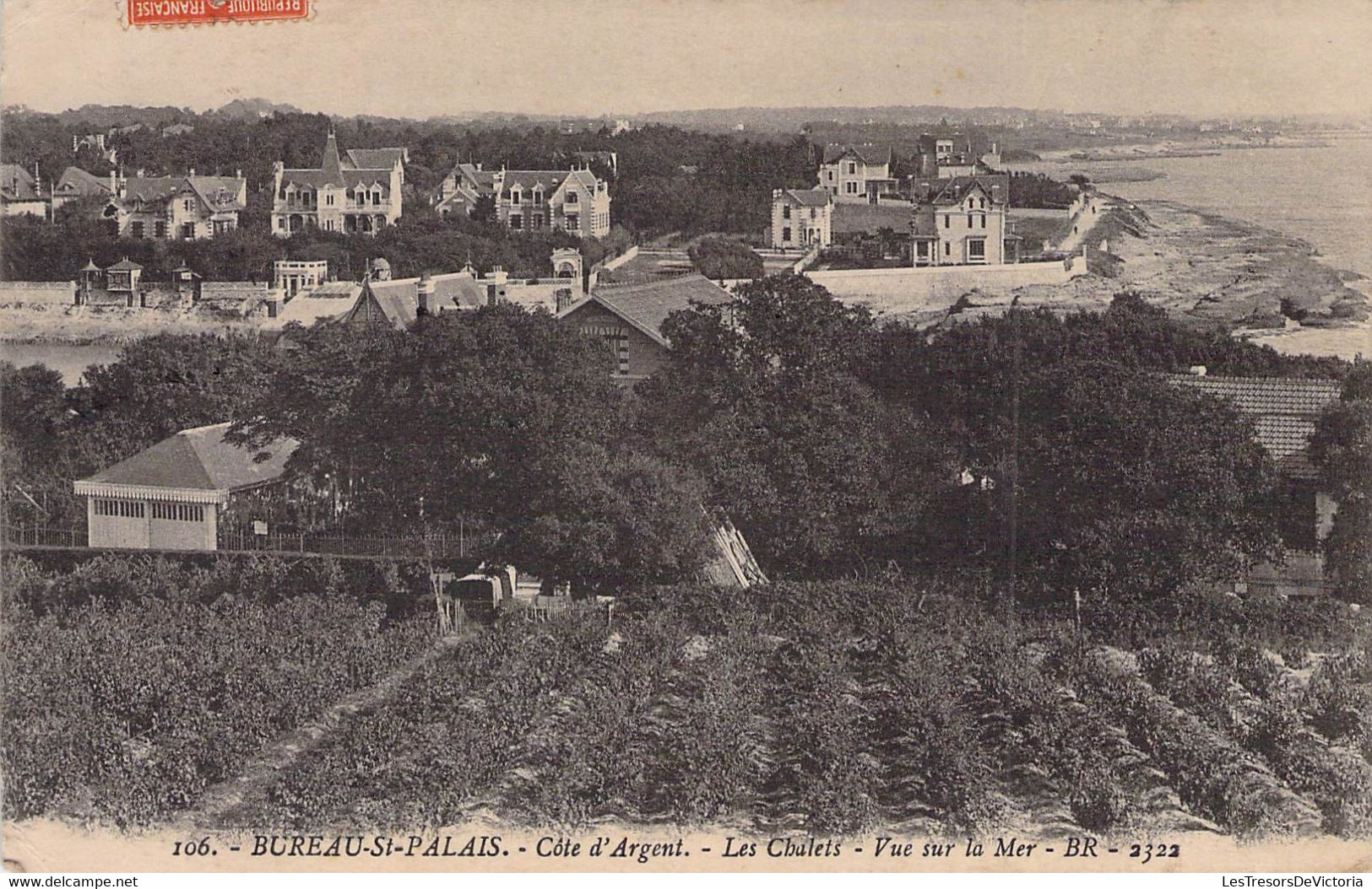 CPA - 64 - Bureau St Palais - Les Chalets - Vue Sur La Mer - Saint Palais