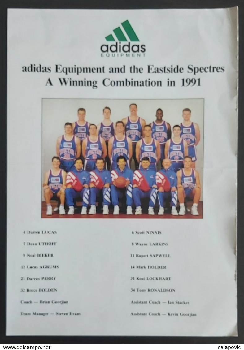 Adidas Equipment And The Eastside Spectres A Winning Combination In 1991 Basketball Club SL-3 - Baloncesto