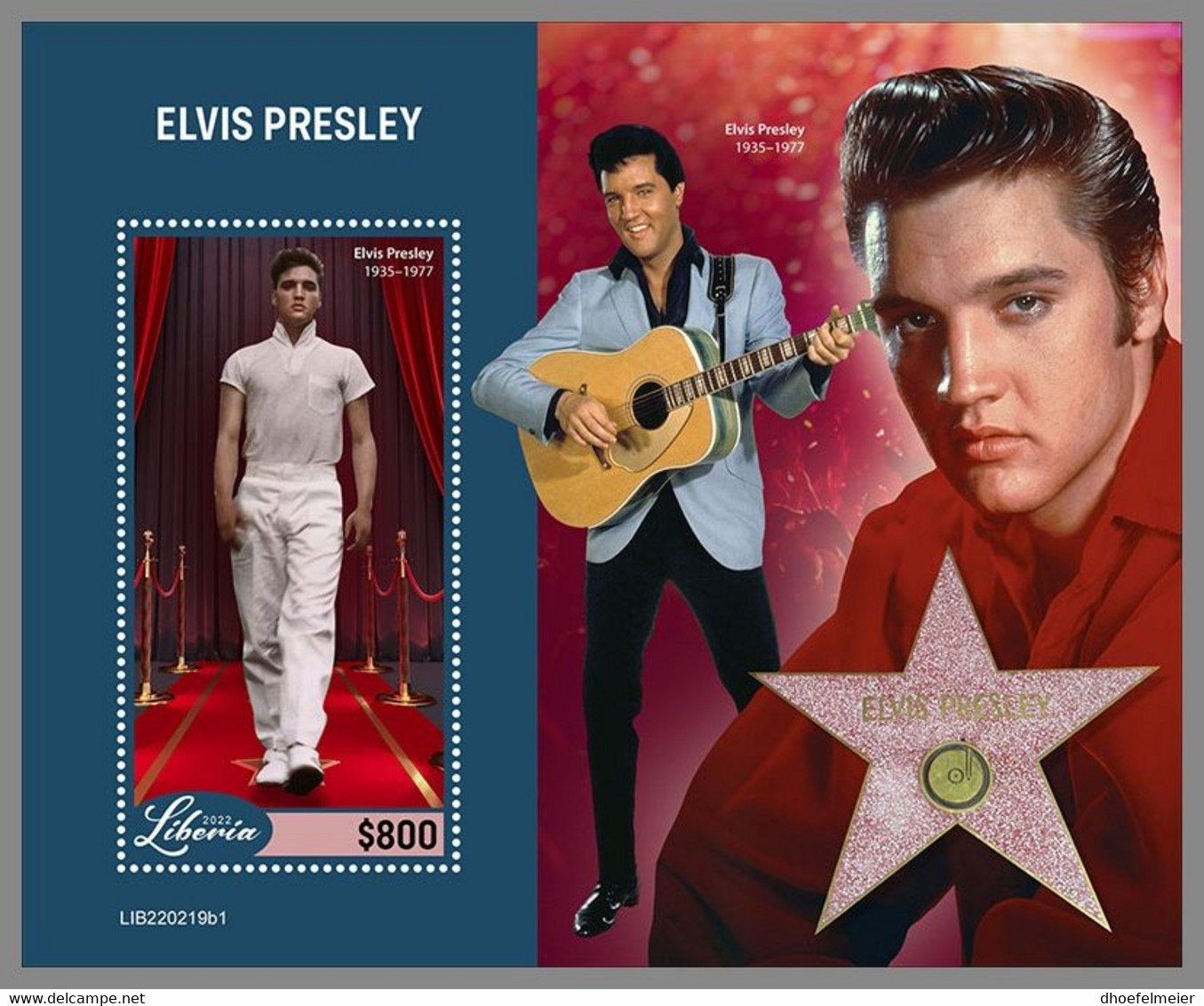 LIBERIA 2022 MNH Elvis Presley S/S I - OFFICIAL ISSUE - DHQ2235 - Elvis Presley