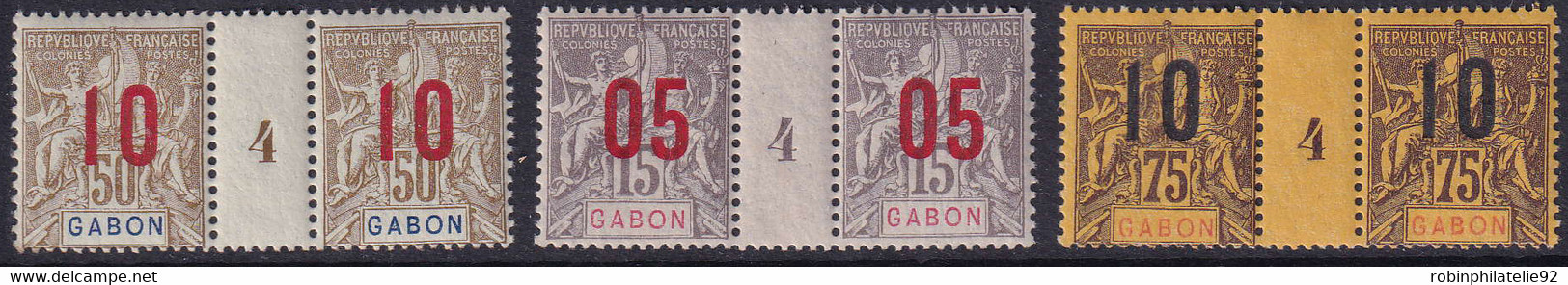 Gabon Millésimes N°73 /74/75 3 Millésimes Qualité:** - Andere & Zonder Classificatie