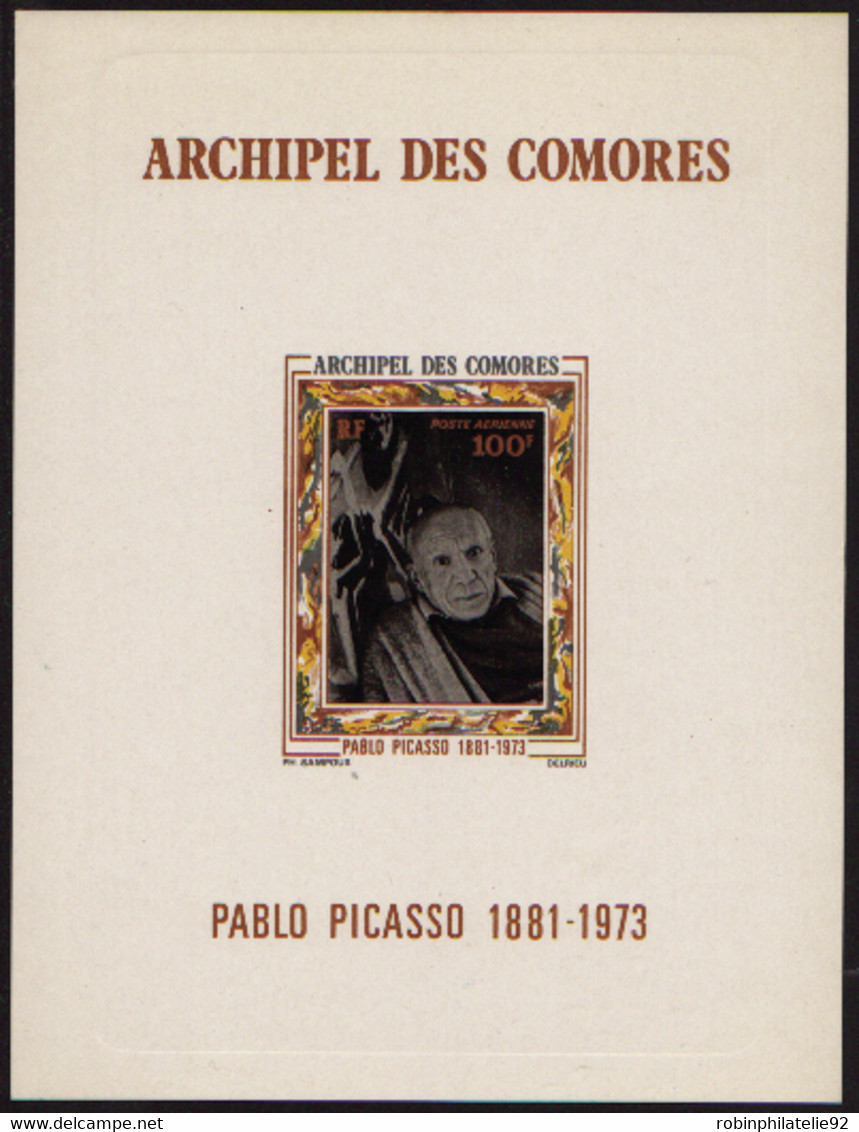 Comores épreuves De Luxe Blocs N°1 Pablo Picasso épreuve De Luxe - Autres & Non Classés