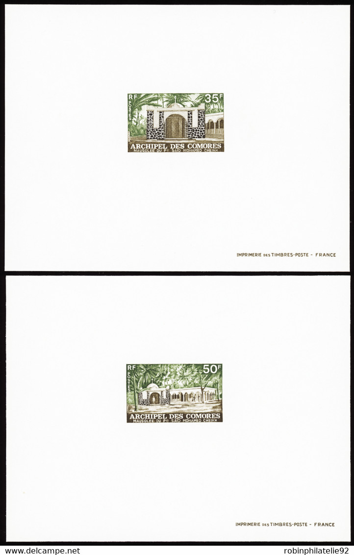 Comores épreuves De Luxe N°89 /90 Mausolée De Saïd Mohamed Cheikh 2 épreuves De Luxe - Autres & Non Classés