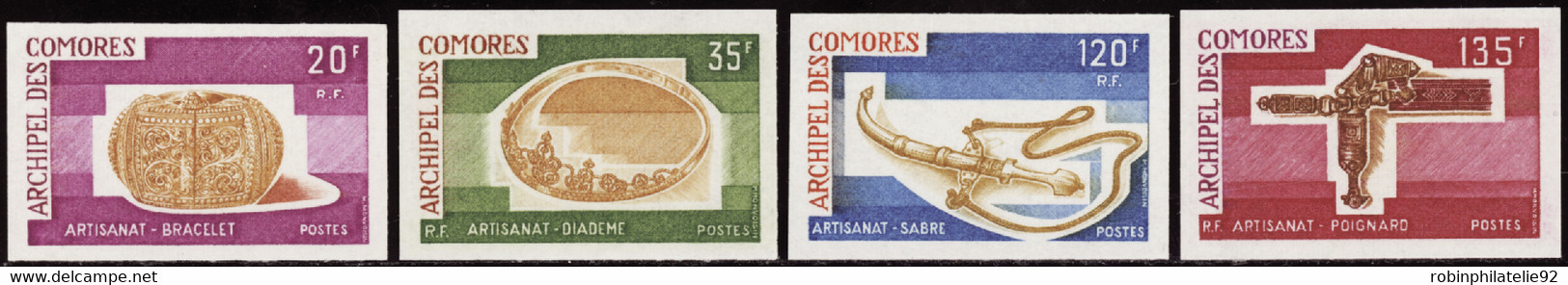 Comores Non Dentelés N°97 /100 Artisanat II (4 Valeurs) Qualité:** - Sonstige & Ohne Zuordnung