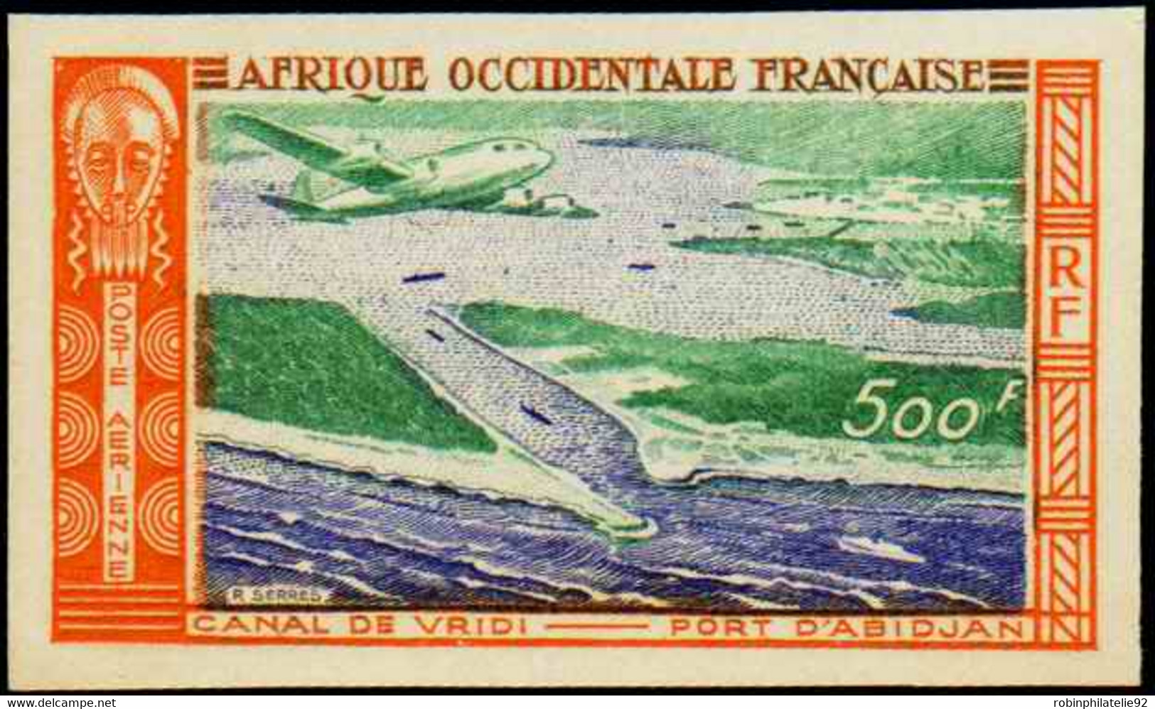 Afrique Occidentale Non Dentelés Poste Aérienne N°16 500F Survol Non Dentelé Qualité:** - Autres & Non Classés