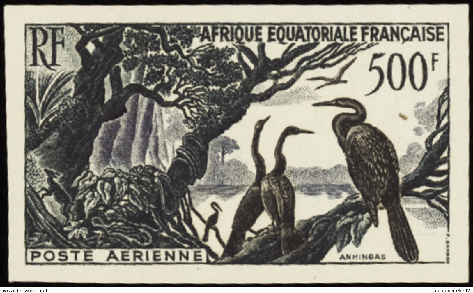 Afrique équatoriale Non Dentelés Poste Aérienne N°53 500f Faune Non Dentelé Qualité:** - Otros & Sin Clasificación