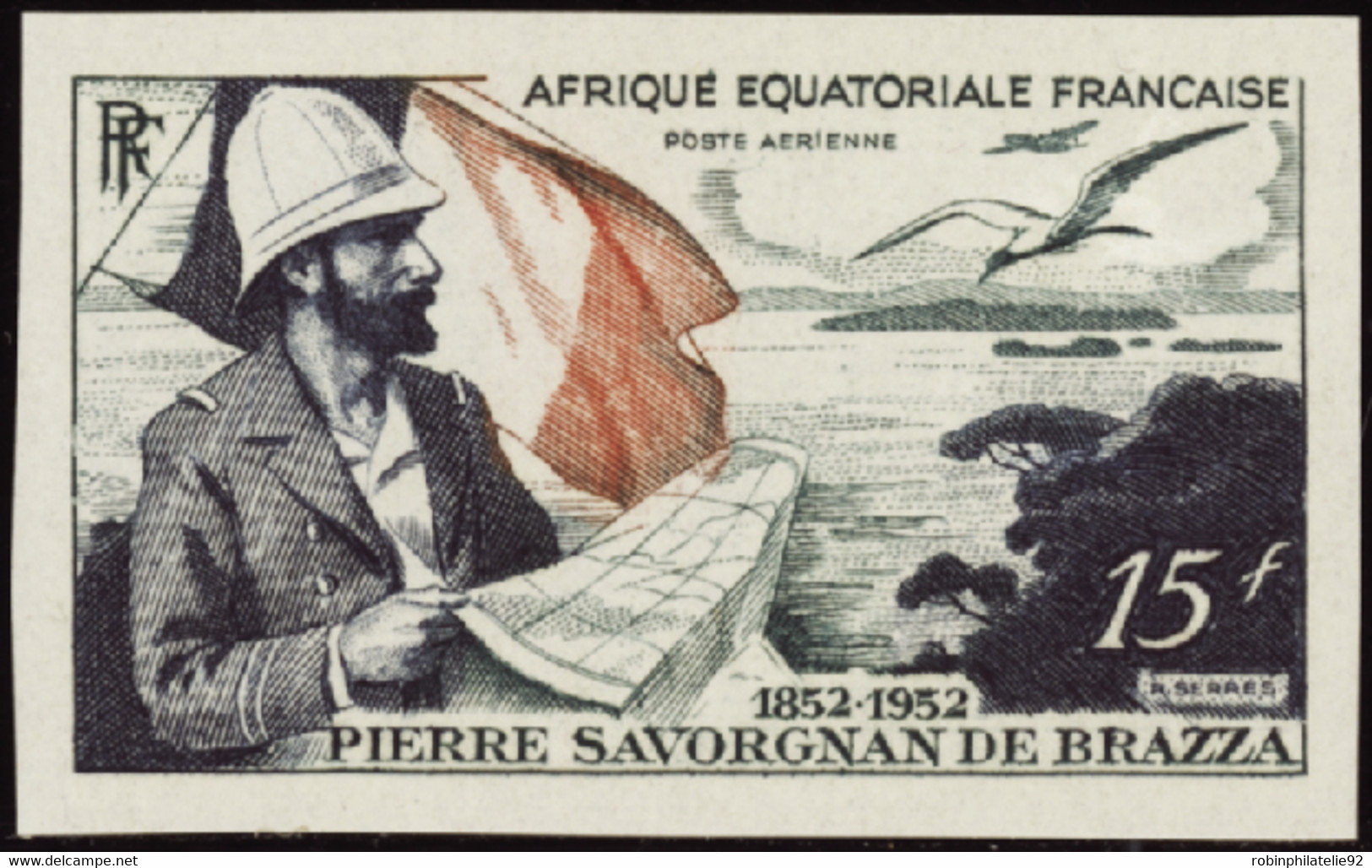 Afrique équatoriale Essais De Couleur Poste Aérienne N°55 15f Savorgnan De Brazza Qualité:** - Altri & Non Classificati