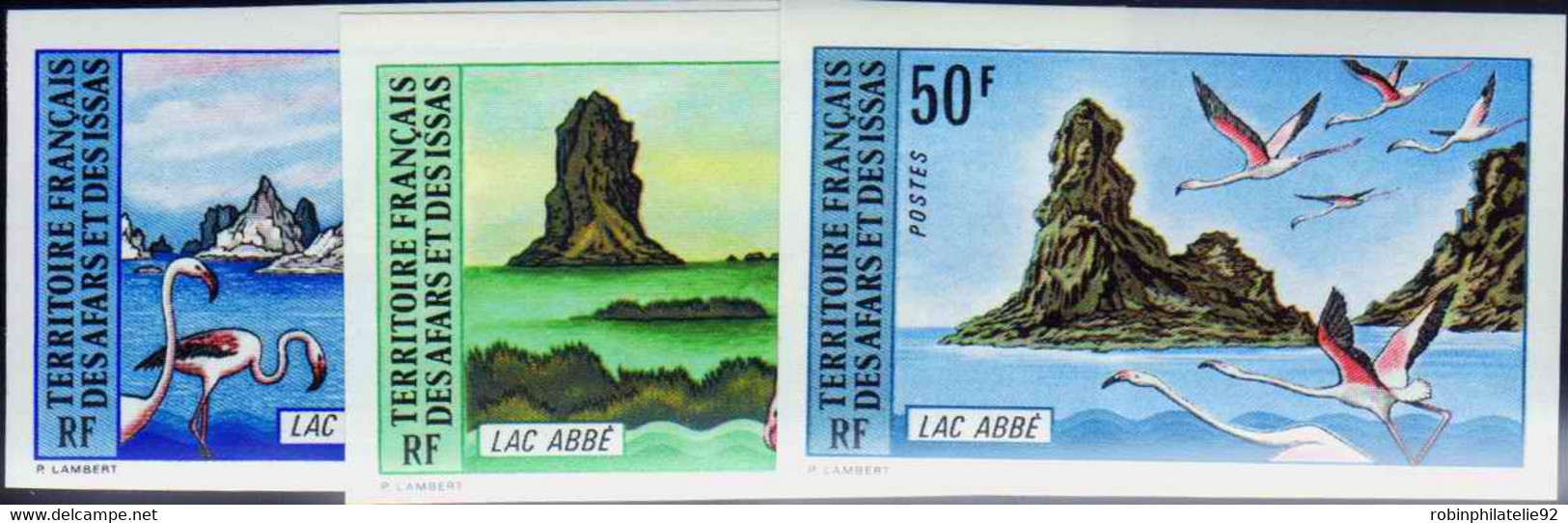 Afars Et Issas Non Dentelés N°384 /386 Paysages Du Lac Abbé 3 Valeurs Qualité:** - Altri & Non Classificati