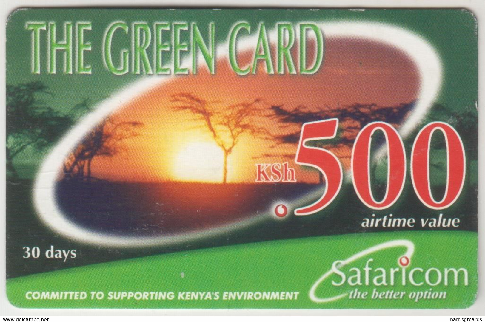 KENYA - The Green Card (30 Days), Safaricom Refill Card , Expiry Date:31/12/2003, 500 Ksh ,used - Kenia