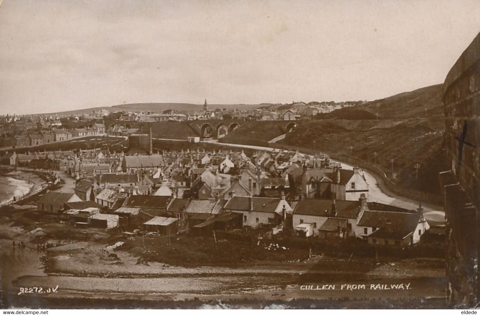 Real Photo Cullen From Railway - Moray