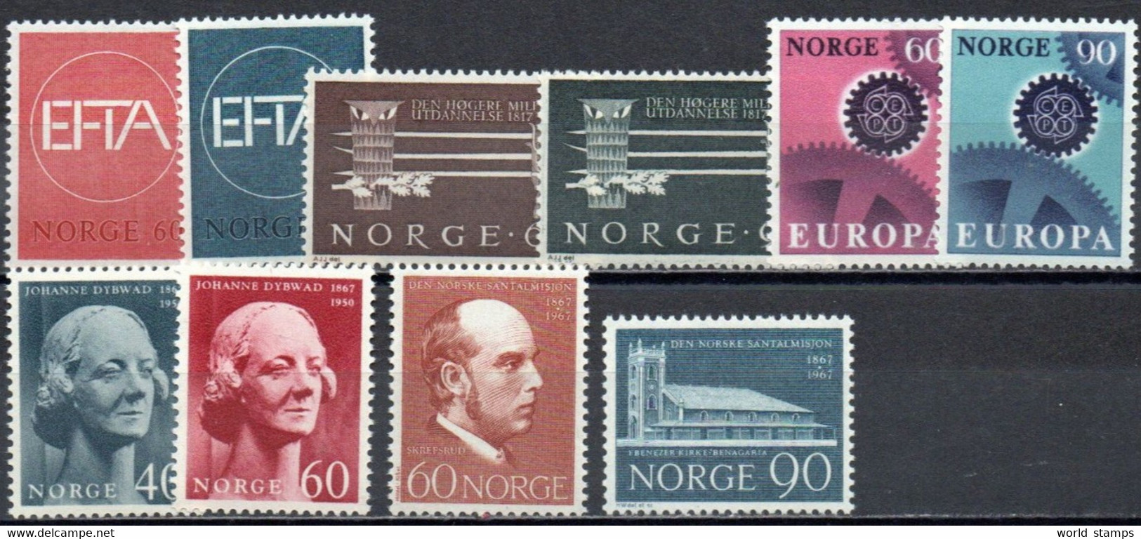 NORVEGE 1967 ** - Volledig Jaar