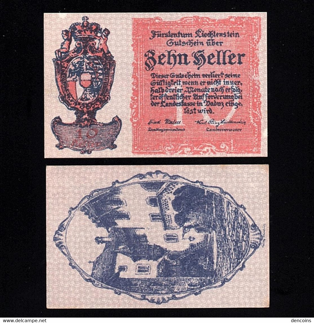 LIECHTENSTEIN P-1 10 Heller   ND (1920)  UNC  NEUF  SIN CIRCULAR - Liechtenstein