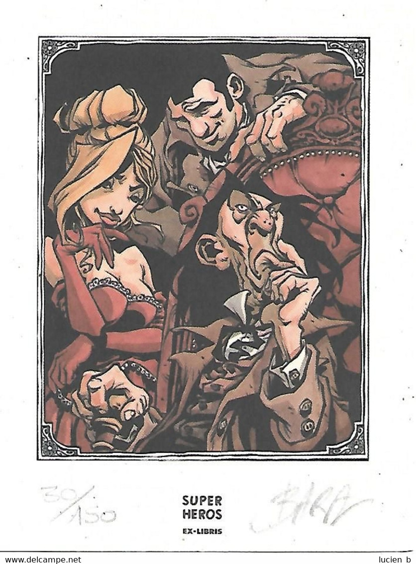 BARA  -  Ex-libris "Le Chant Des Malpas"  (***) - Ilustradores A - C