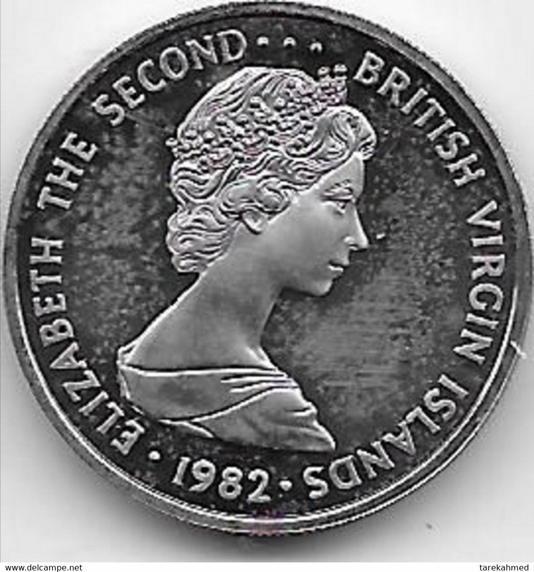 British Vergin Island , VV Rare 10 Cent , 1982 , PROOF KM:3 , Gomaa - British Virgin Islands