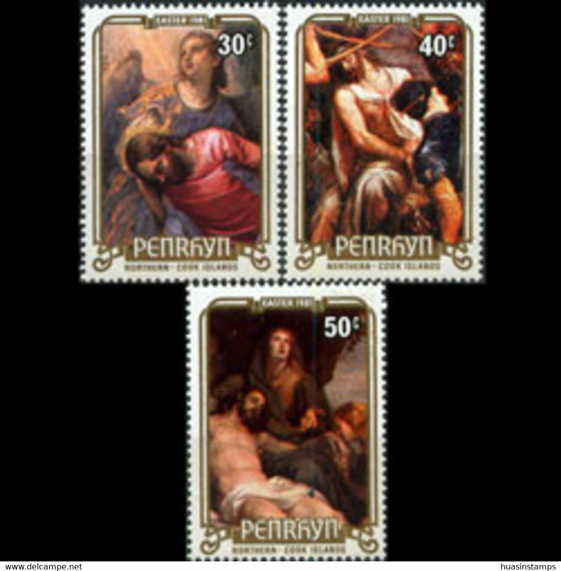 PENRHYN 1981 - Scott# 173-5 Easter-Titian Set Of 3 MNH - Penrhyn