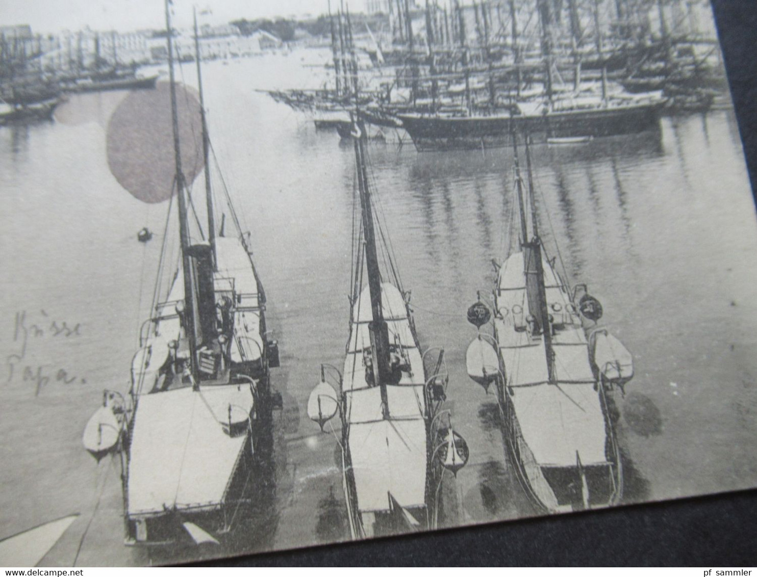 Frankreich 1903 Sage MiF Mit Allegorie PK Marseille Port Mit Segelbooten Auslands PK In Die Schweiz Nach Lavey - Village - Sailing Vessels