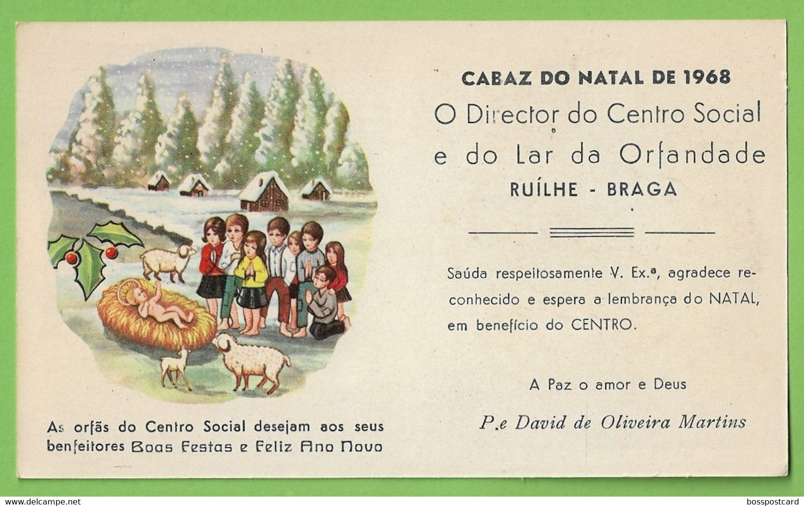 Braga - Calendário De 1969 Do Centro Social De Ruílhe - Calendar - Portugal - Grand Format : 1961-70