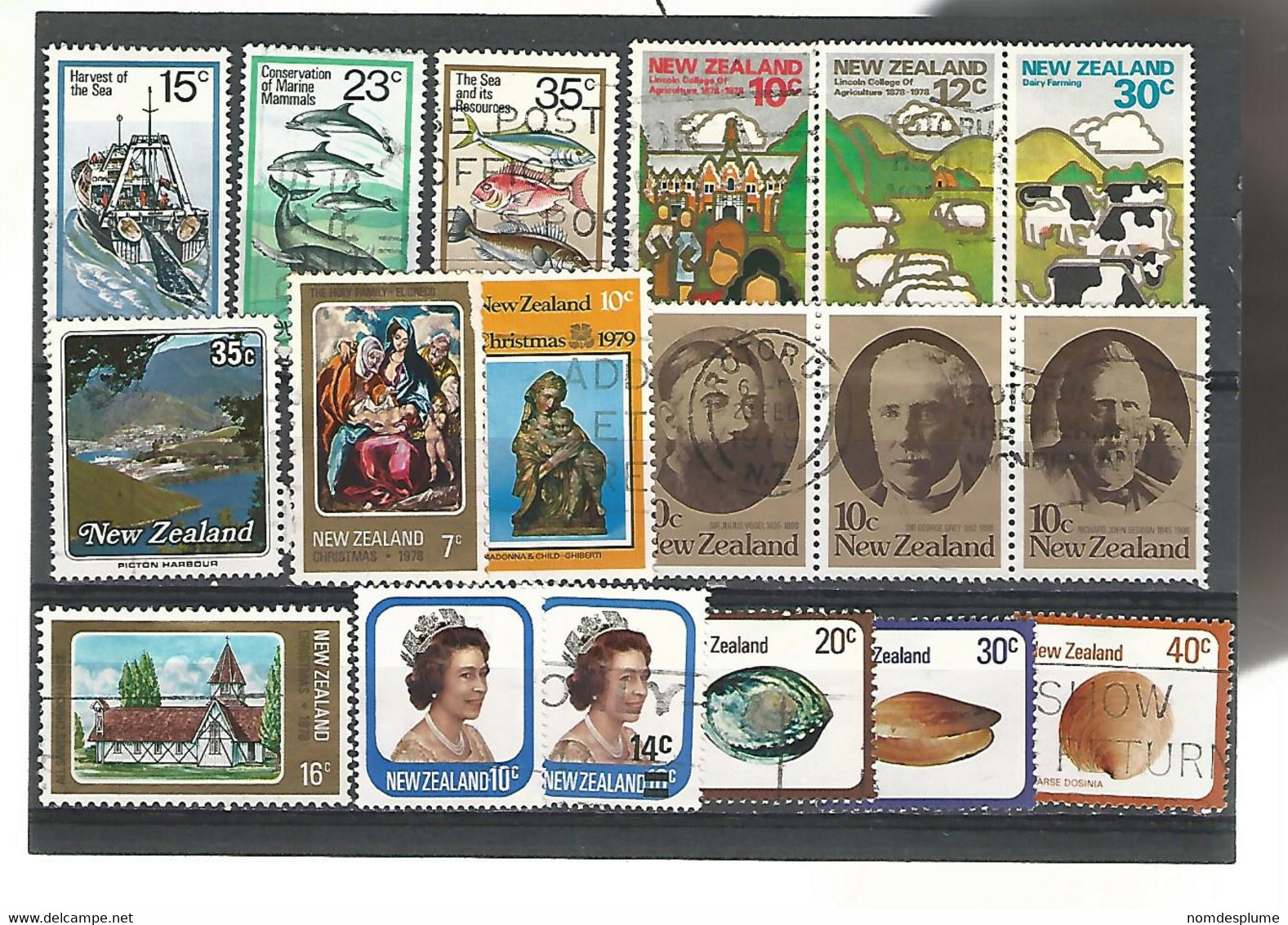 56109 ) Collection New Zealand  Postmark - Collections, Lots & Series