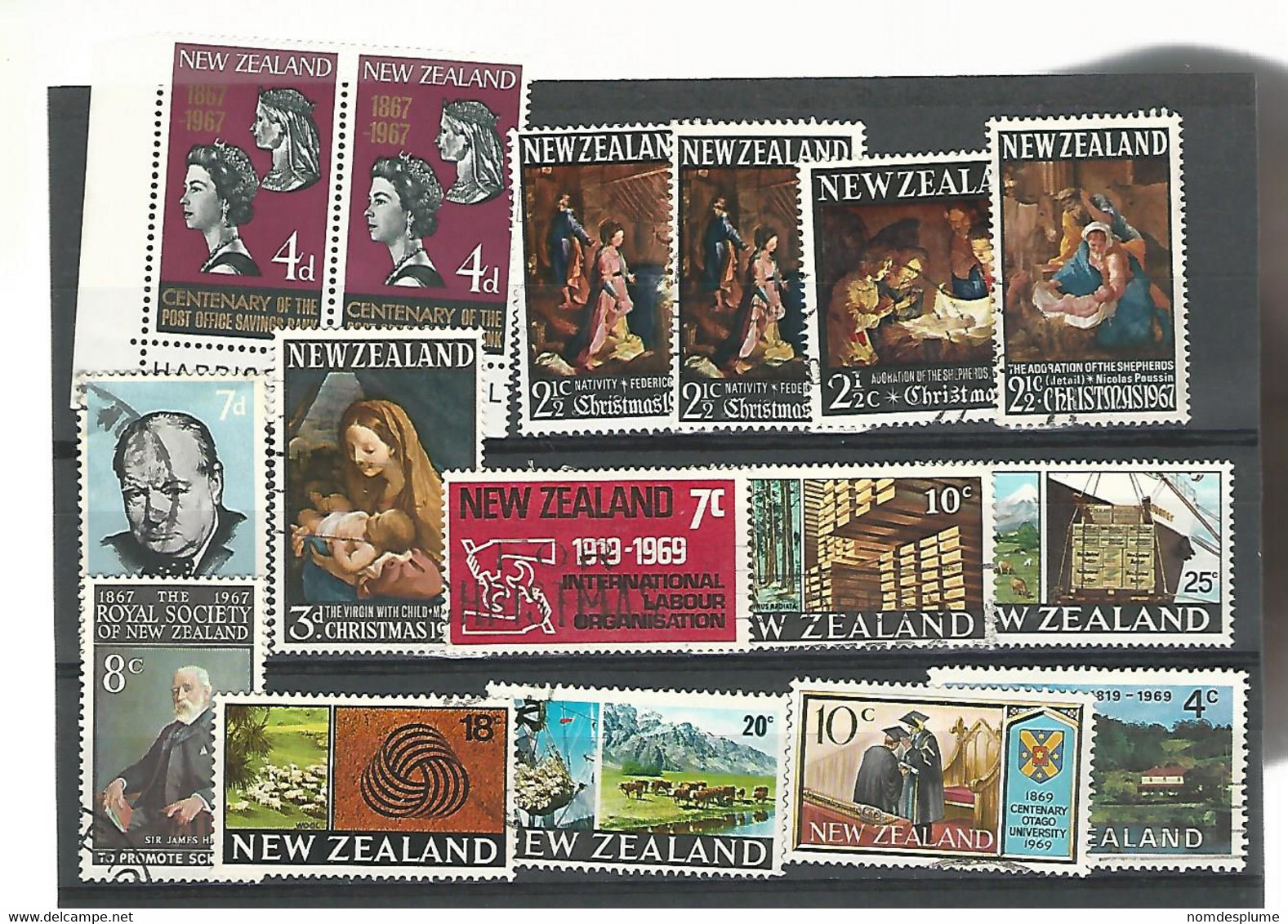 56123 ) Collection New Zealand  Postmark - Verzamelingen & Reeksen